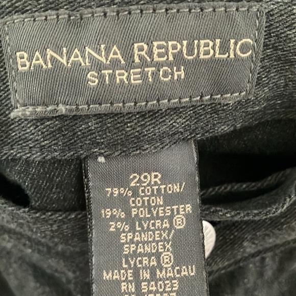 Banana Republic: Charcoal Gray, Cotton Blend, stretch pants- size 29R - Picture 2 of 7